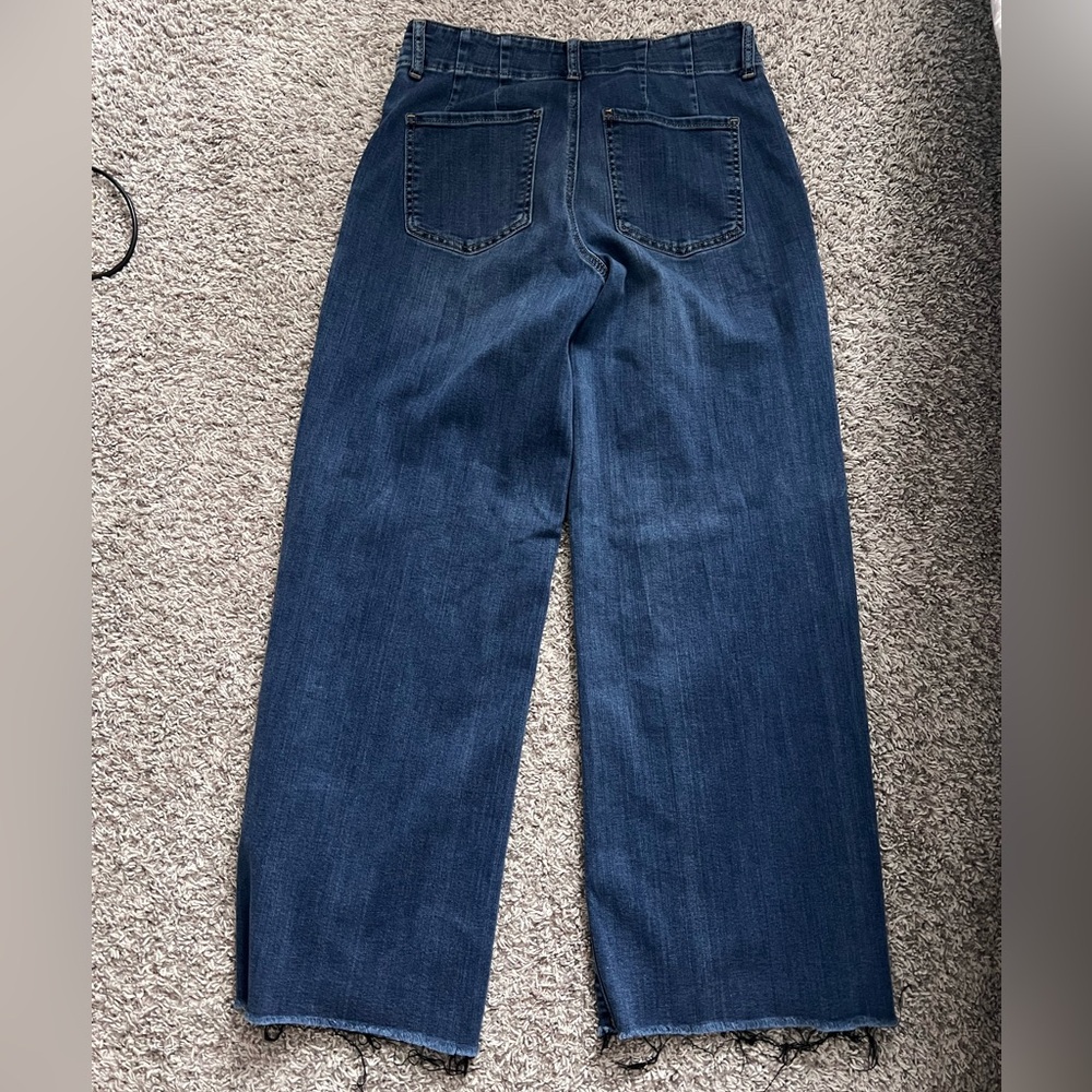 Kut from the Kloth Dark Blue Meg Wide Leg High Rise - Picture 4 of 4